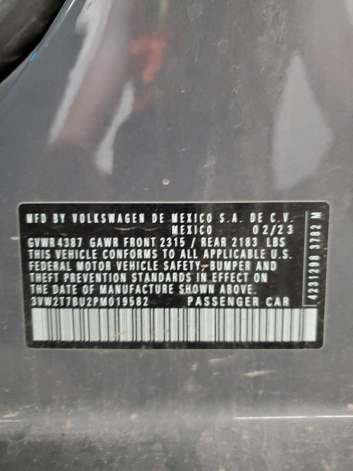 2023 VOLKSWAGEN JETTA GLI AUTOBAHN VIN:3VW2T7BU2PM019582