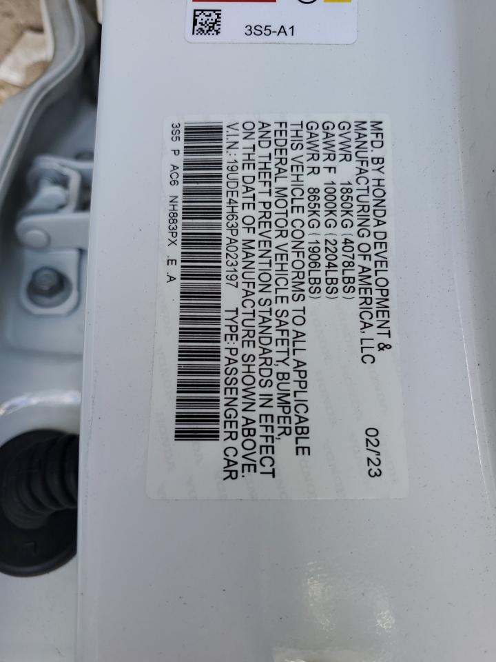 2023 ACURA INTEGRA A-SPEC TECH VIN:19UDE4H63PA023197