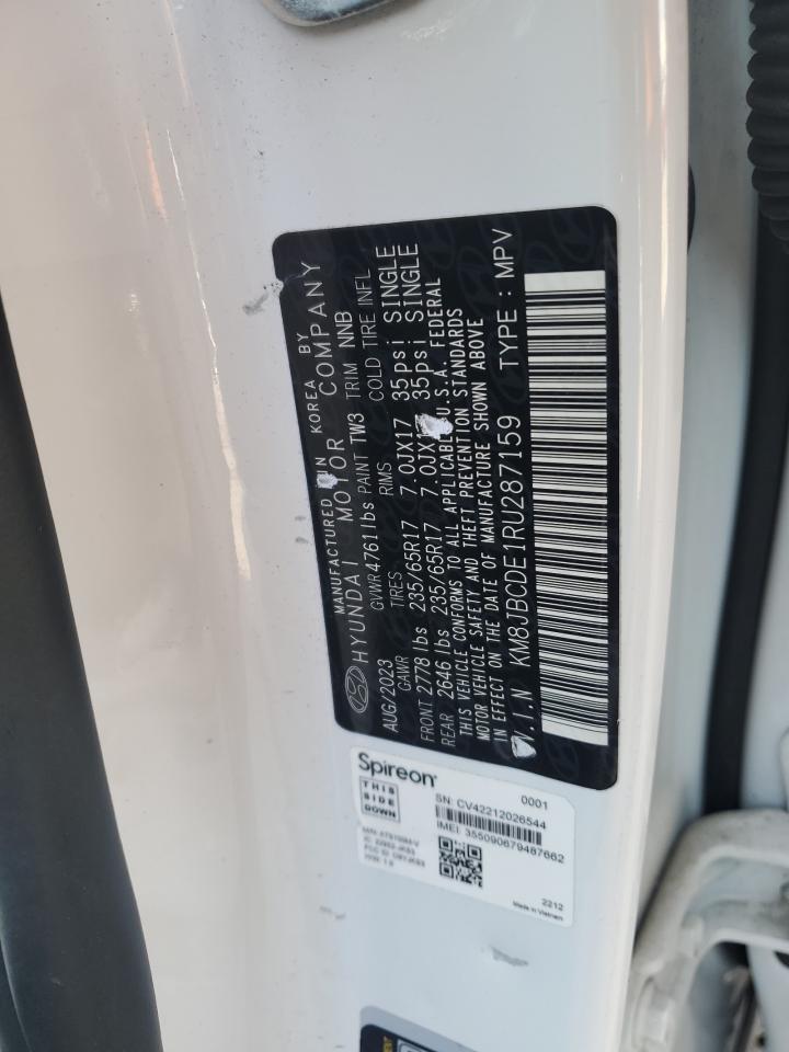 2024 HYUNDAI TUCSON SEL VIN:KM8JBCDE1RU287159