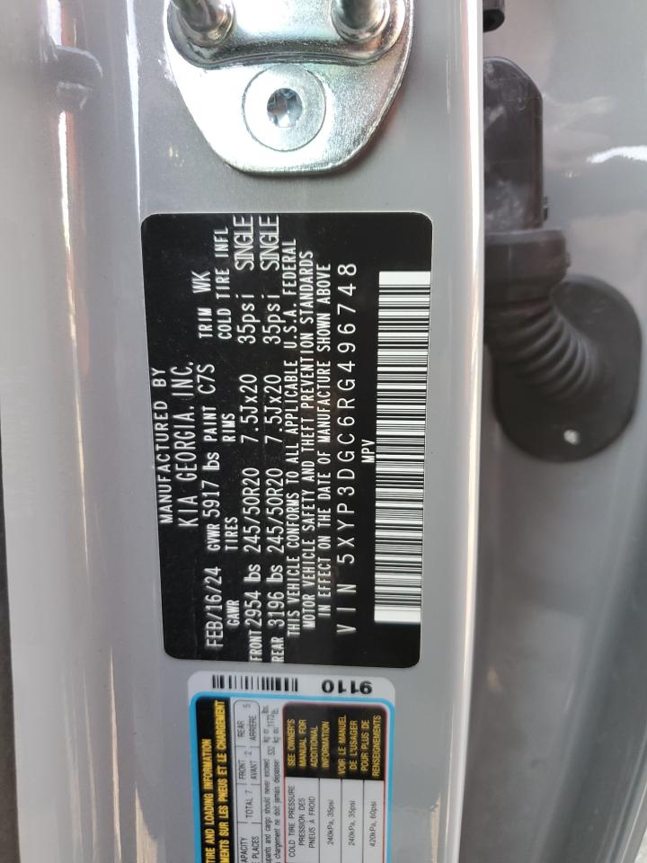 2024 KIA TELLURIDE EX VIN:5XYP3DGC6RG496748