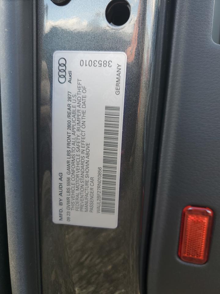 2024 AUDI A6 PREMIUM PLUS VIN:WAUL2BF27RN010856