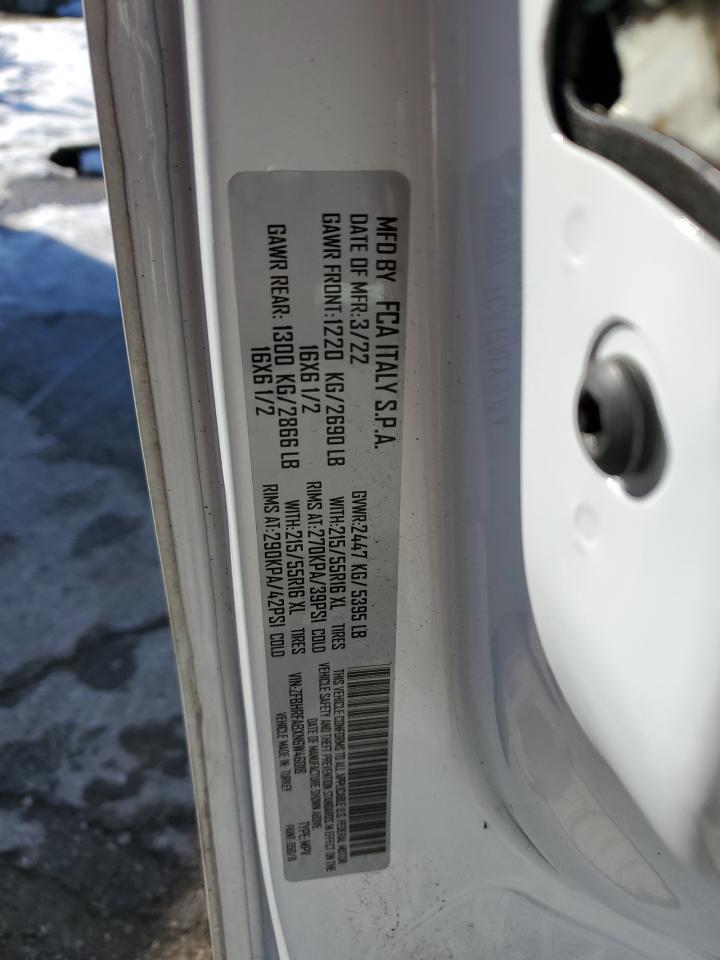 2022 RAM PROMASTER CITY TRADESMAN VIN:ZFBHRFABXN6W46018