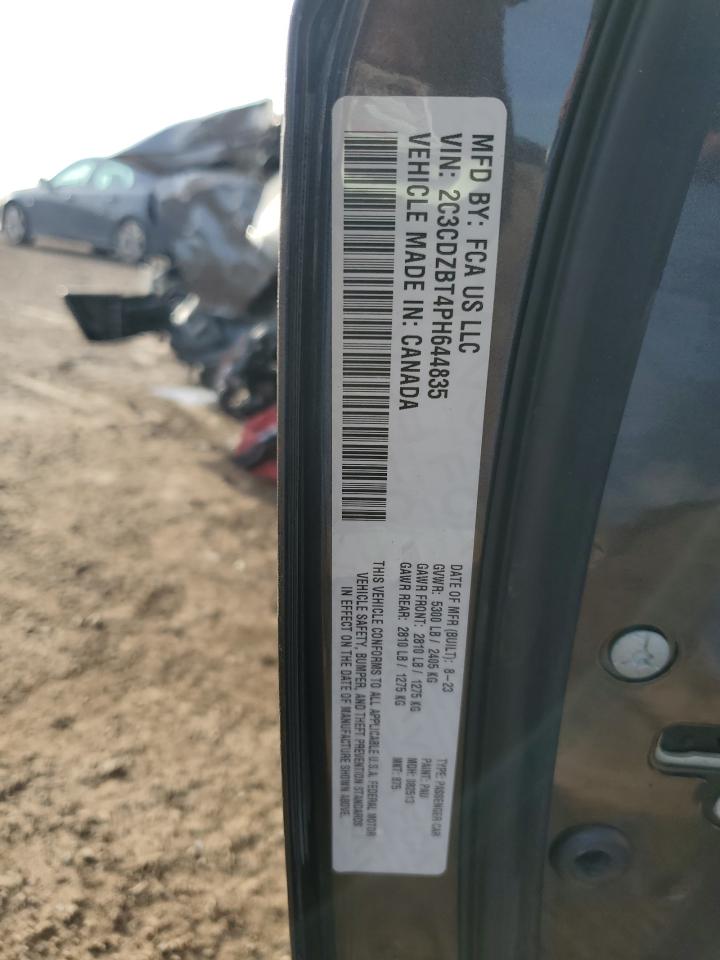 2023 DODGE CHALLENGER R/T VIN:2C3CDZBT4PH644835