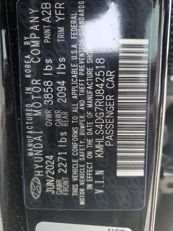 2024 HYUNDAI ELANTRA SEL VIN:KMHLS4DG7RU842518