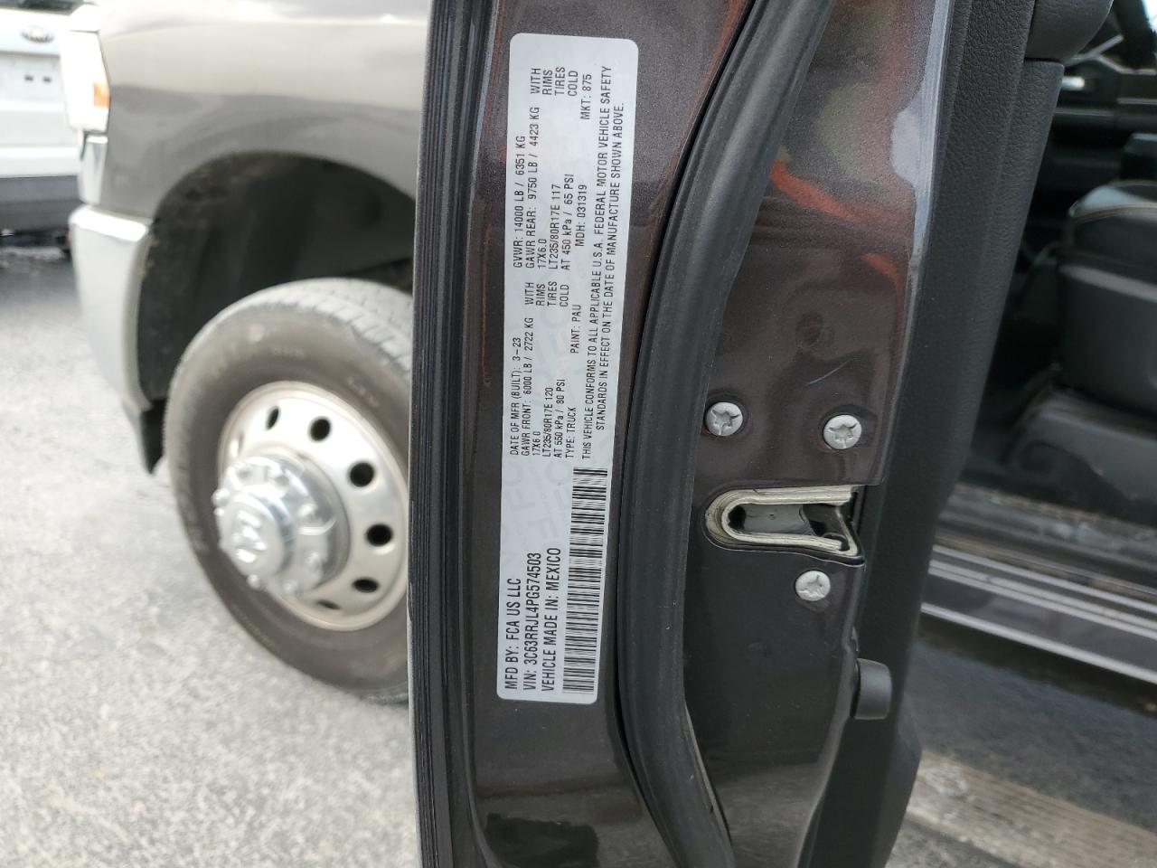 2023 RAM 3500 LARAMIE VIN:3C63RRJL4PG574503