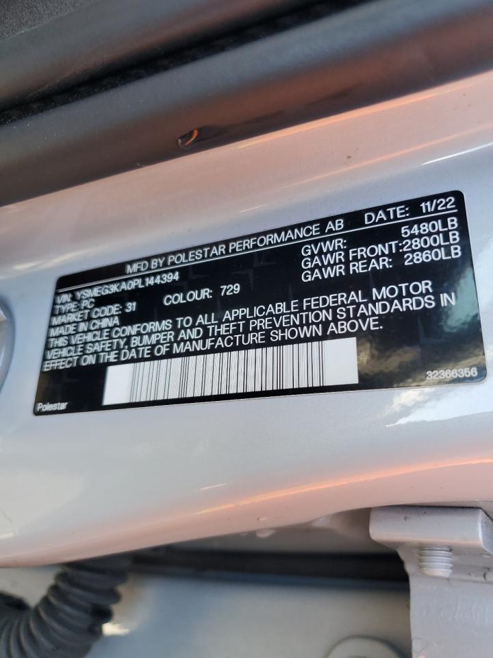 2023 POLESTAR 2 VIN:YSMEG3KA0PL144394