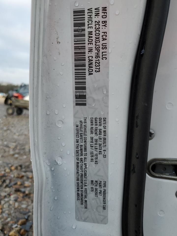 2023 DODGE CHARGER SCAT PACK VIN:2C3CDXGJ3PH612373