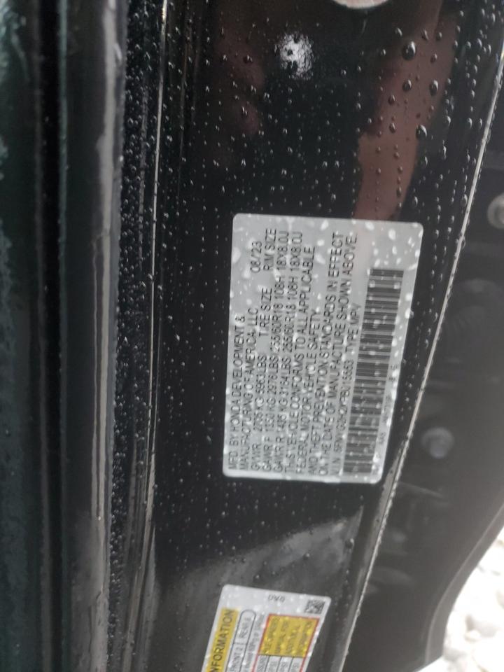 2023 HONDA PILOT LX VIN:5FNYG2H2XPB015553