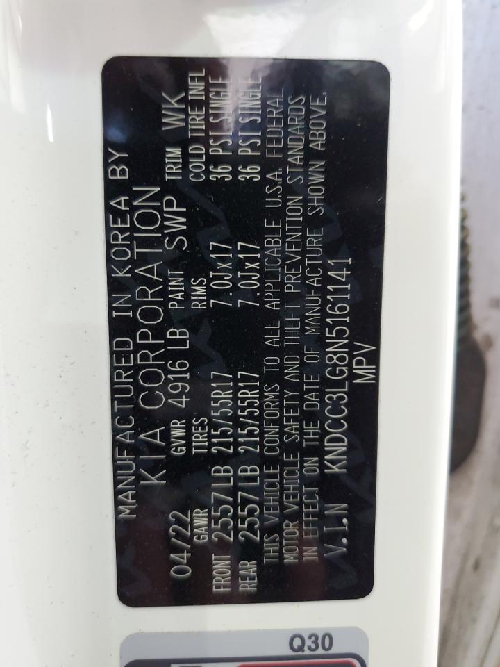 2022 KIA NIRO S VIN:KNDCC3LG8N5161141