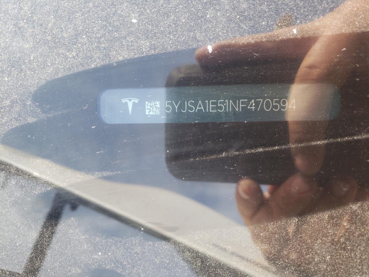 2022 TESLA MODEL S VIN:5YJSA1E51NF470594