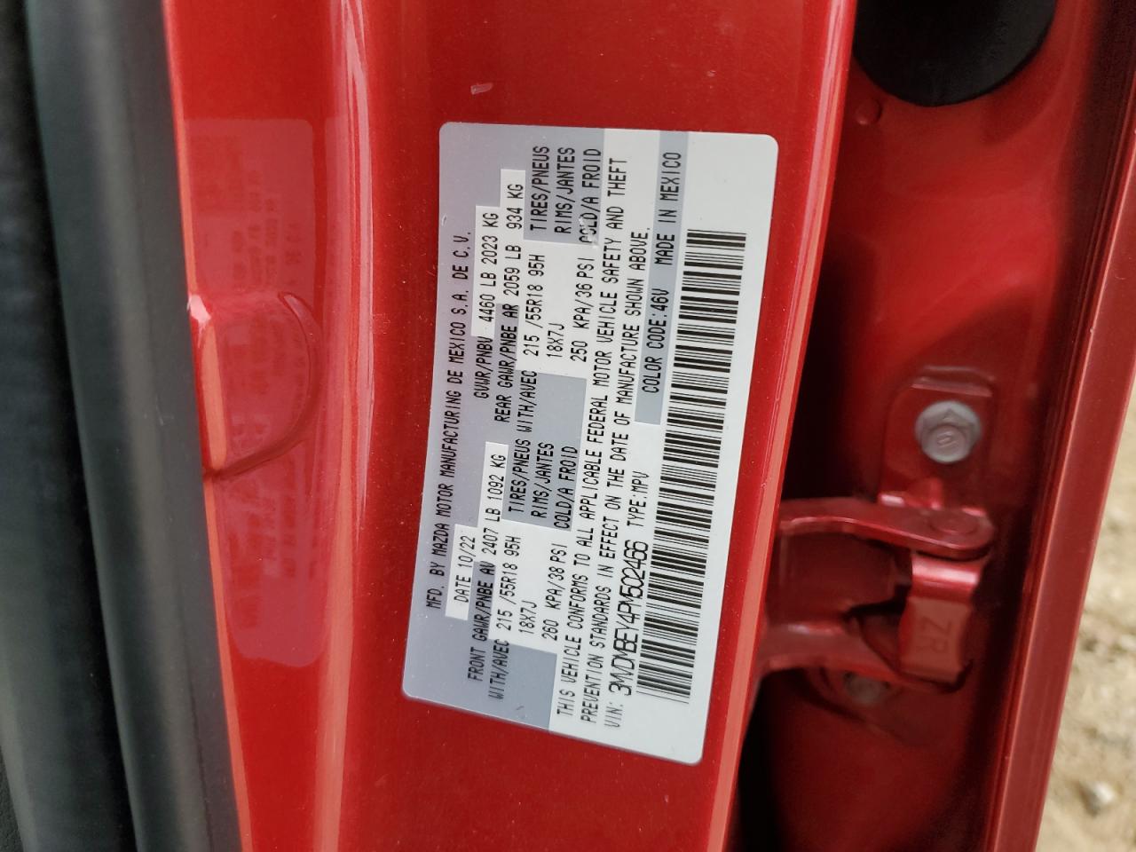 2023 MAZDA CX-30 PREMIUM PLUS VIN:3MVDMBEY4PM502466