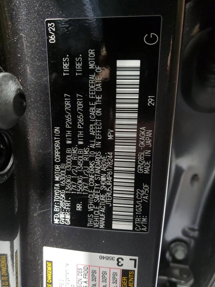 2023 TOYOTA 4RUNNER SE VIN:4S4BRCCC5C3210470