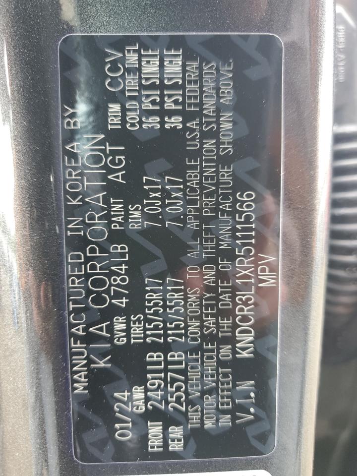 2024 KIA NIRO WIND VIN:KNDCR3L1XR5111566