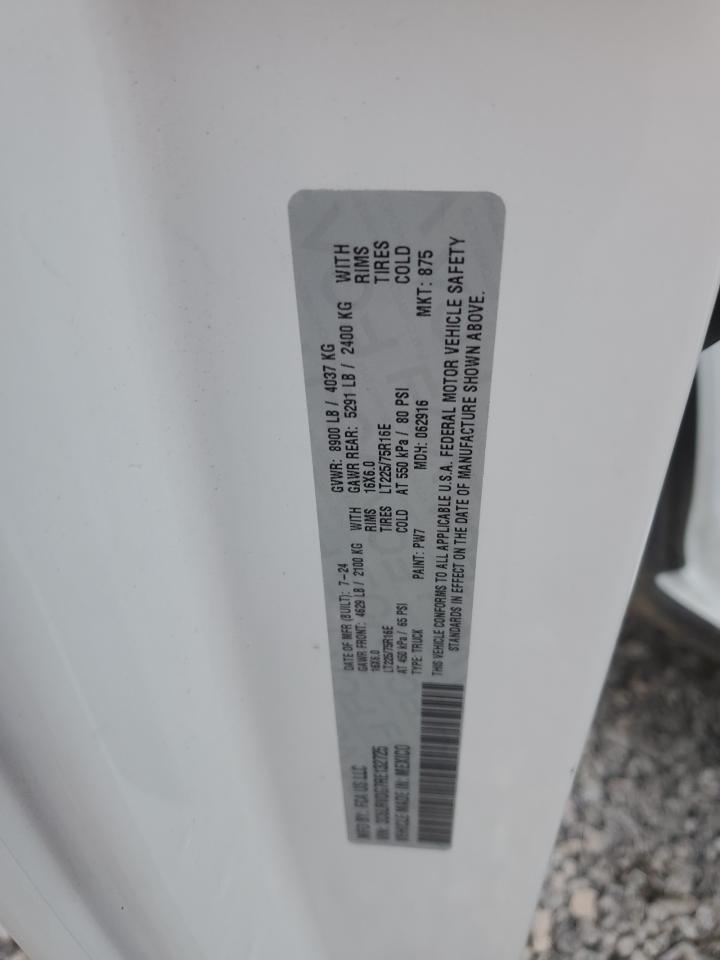 2024 RAM PROMASTER 2500 2500 HIGH VIN:3C6LRVDG7RE132725