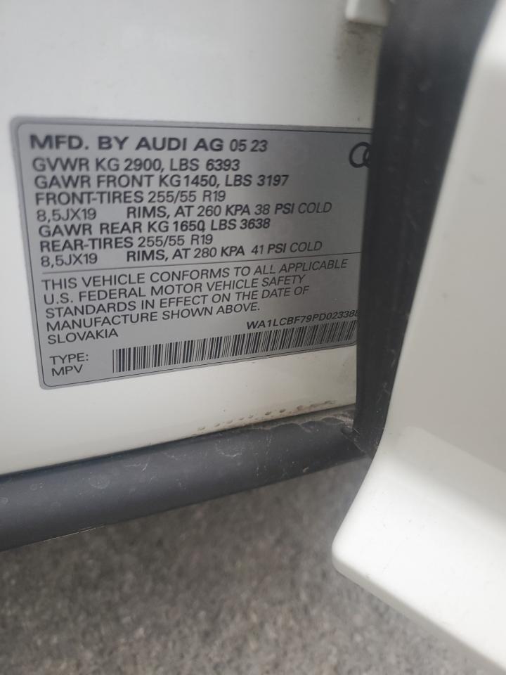 2023 AUDI Q7 PREMIUM PLUS VIN:WA1LCBF79PD023388