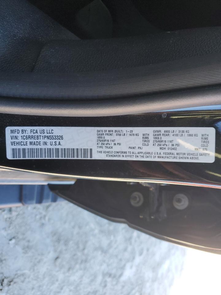 2023 RAM 1500 BIG HORN/LONE STAR VIN:1C6RREBT1PN553326