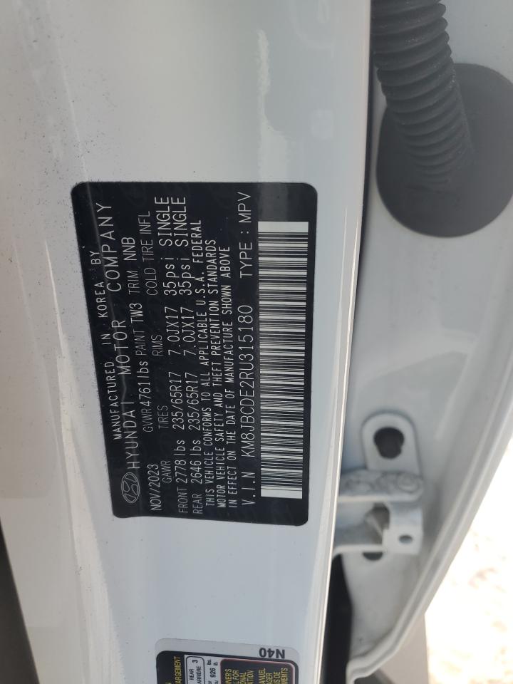 2024 HYUNDAI TUCSON SEL VIN:KM8JBCDE2RU315180