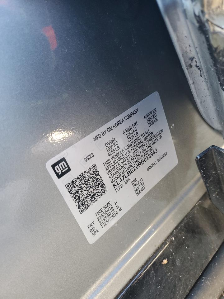 2024 BUICK ENVISTA SPORT TOURING VIN:KL47LBE20RB018943