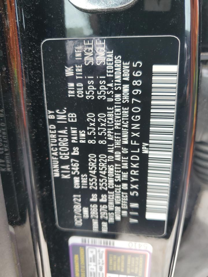 2022 KIA SORENTO SX VIN:5XYRKDLFXNG079865