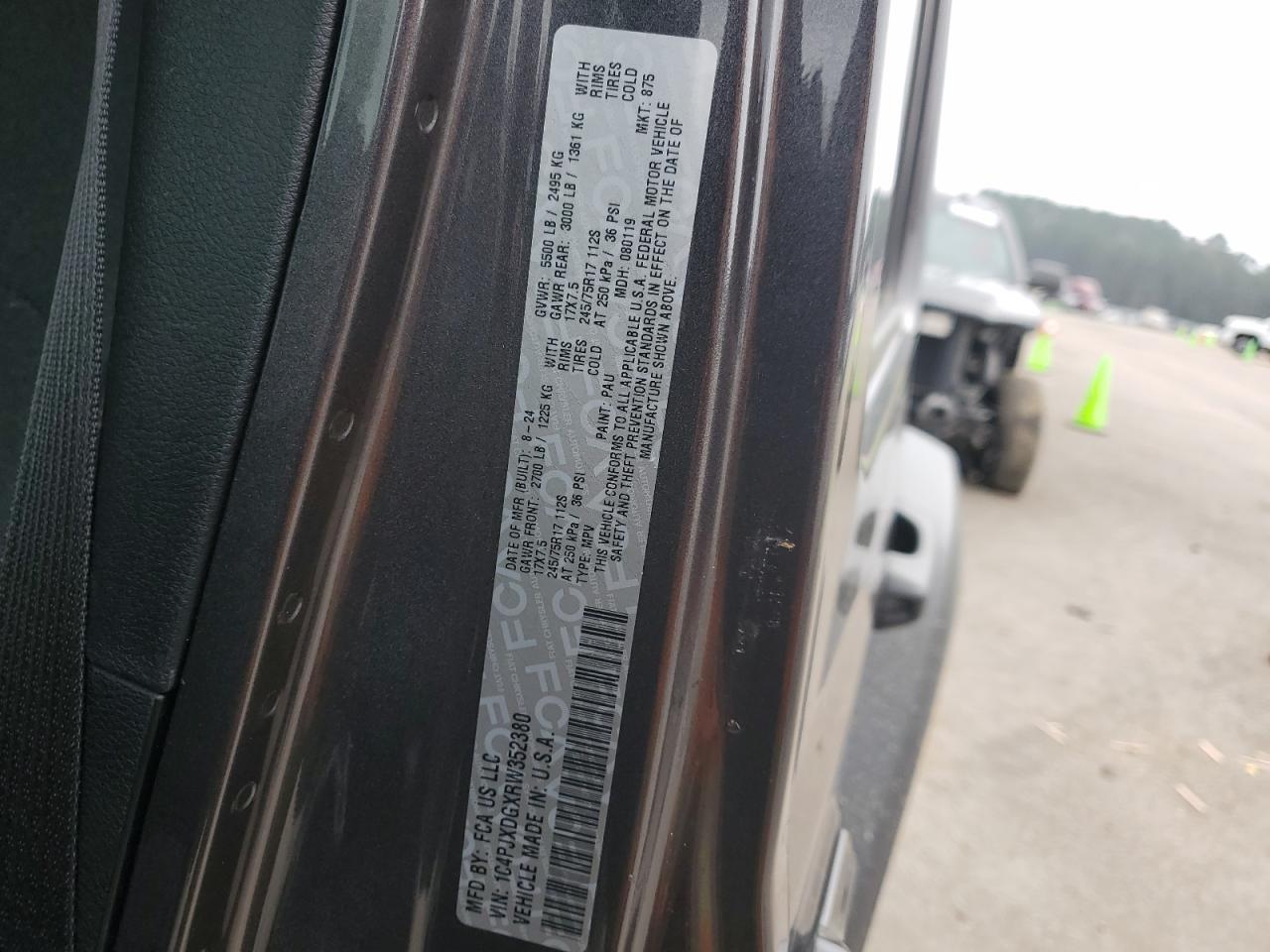 2024 JEEP WRANGLER SPORT VIN:1C4PJXDGXRW352380