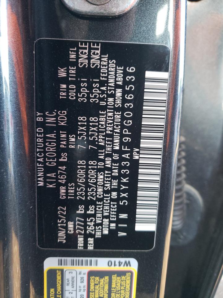 2023 KIA SPORTAGE EX VIN:5XYK33AF9PG036536