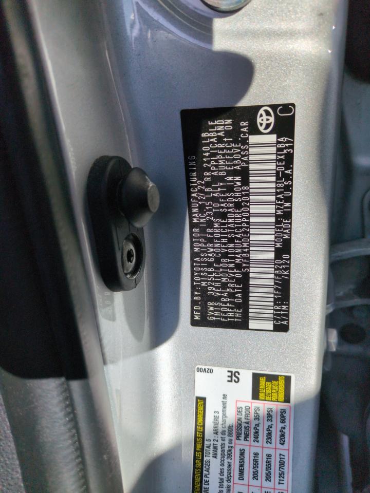 2023 TOYOTA COROLLA LE VIN:5YFB4MDE2PP002018