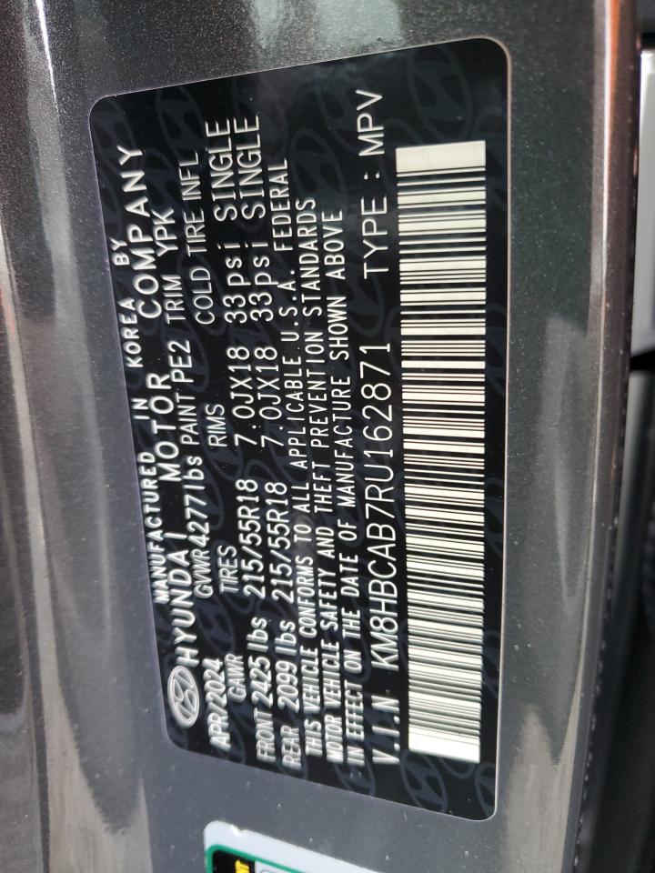 2024 HYUNDAI KONA SEL VIN:KM8HBCAB7RU162871