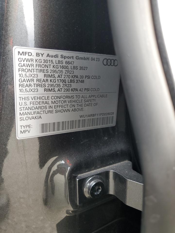 2023 AUDI RS Q8 VIN:WU1ARBF11PD028028