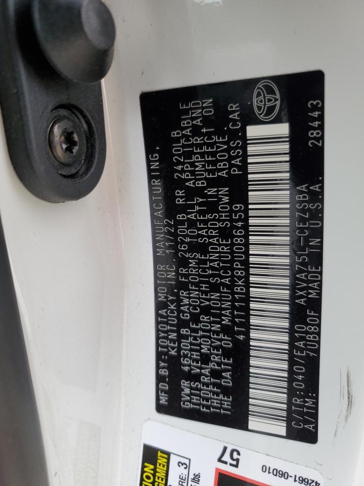 2023 TOYOTA CAMRY SE NIGHT SHADE VIN:4T1T11BK8PU086459