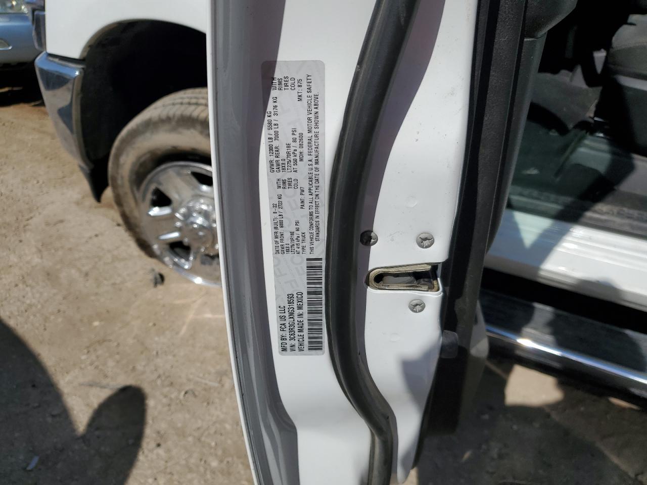 2022 RAM 3500 TRADESMAN VIN:3C63R3GLXNG318593