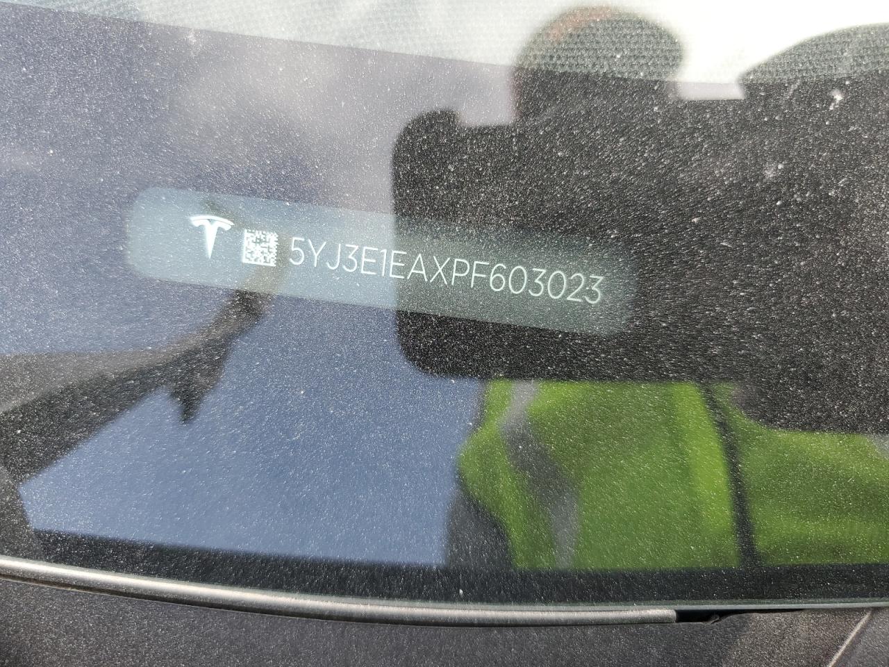 2023 TESLA MODEL 3 VIN:5YJ3E1EAXPF603023