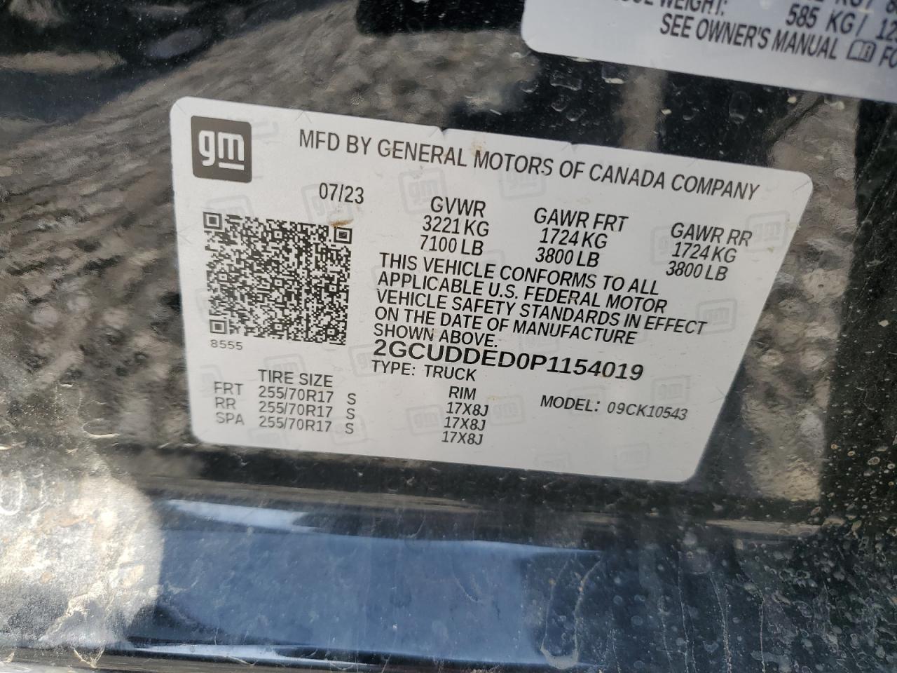 2023 CHEVROLET SILVERADO K1500 LT VIN:2GCUDDED0P1154019