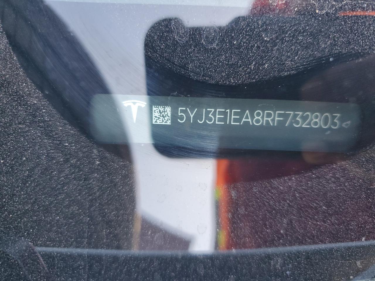 2024 TESLA MODEL 3 VIN:5YJ3E1EA8RF732803