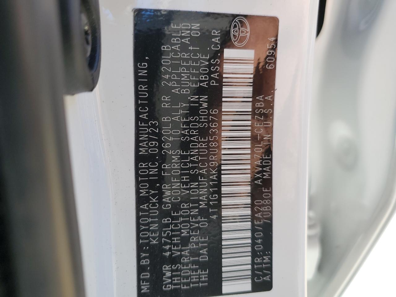 2024 TOYOTA CAMRY SE NIGHT SHADE VIN:5NPDH4AEXGH706515