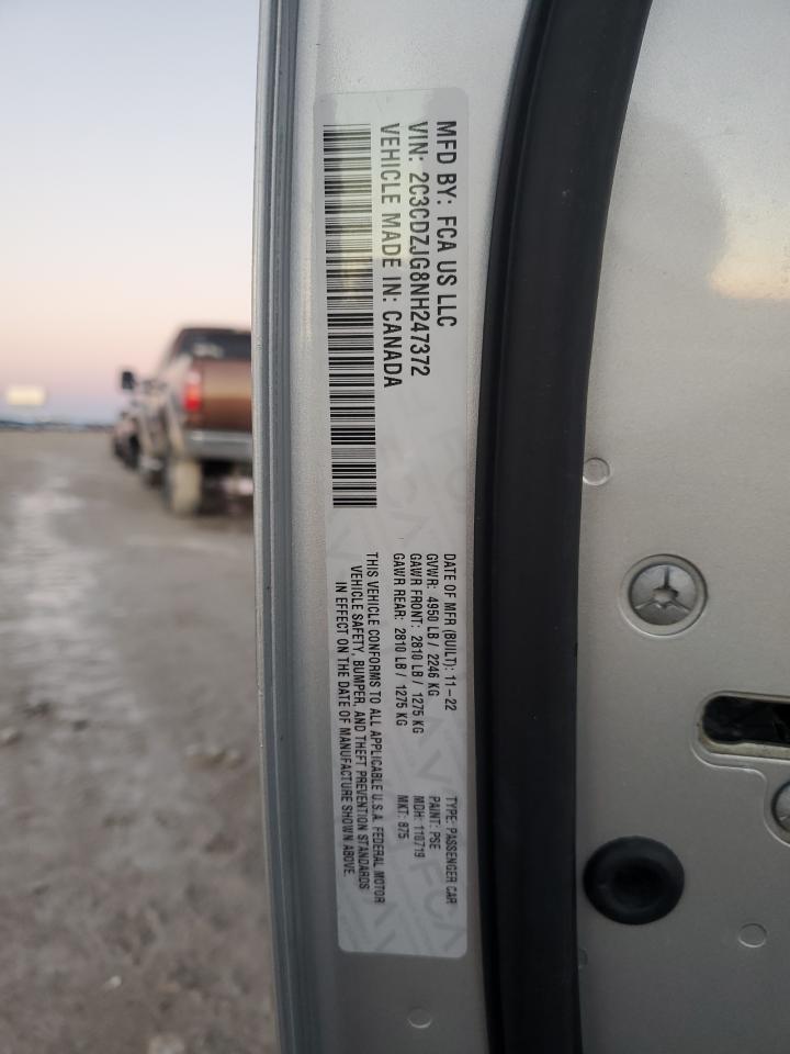 2022 DODGE CHALLENGER GT VIN:2C3CDZJG8NH247372