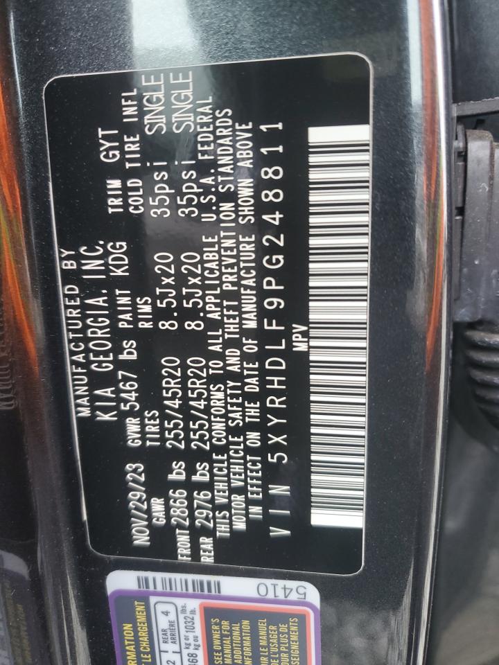 2023 KIA SORENTO EX VIN:5XYRHDLF9PG248811