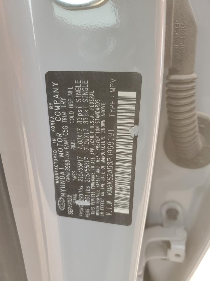 2023 HYUNDAI KONA SEL VIN:KM8K62AB3PU968191