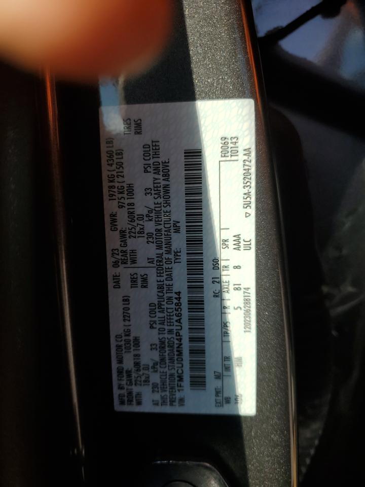 2023 FORD ESCAPE ST LINE VIN:1FMCU0MN4PUA65844
