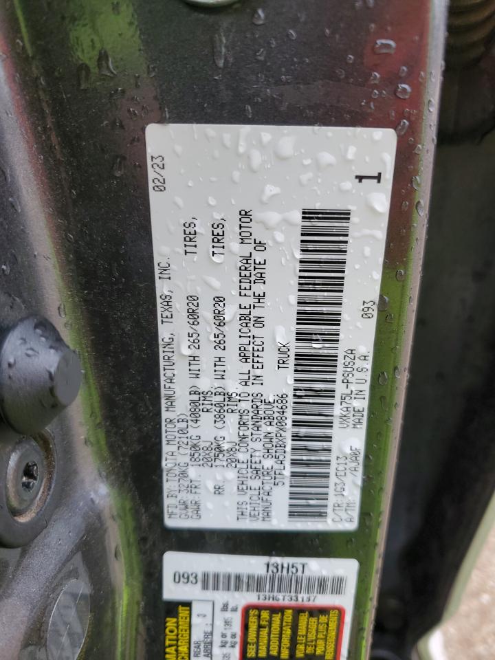 2023 TOYOTA TUNDRA CREWMAX SR VIN:5TFLA5DBXPX084686