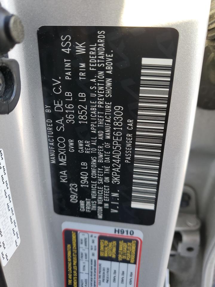 2023 KIA RIO LX VIN:3KPA24AD5PE618309