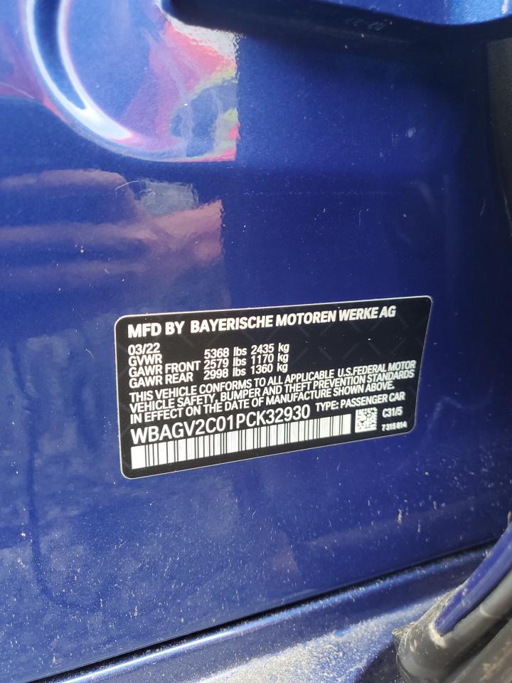 2023 BMW 840I VIN:WBAGV2C01PCK32930