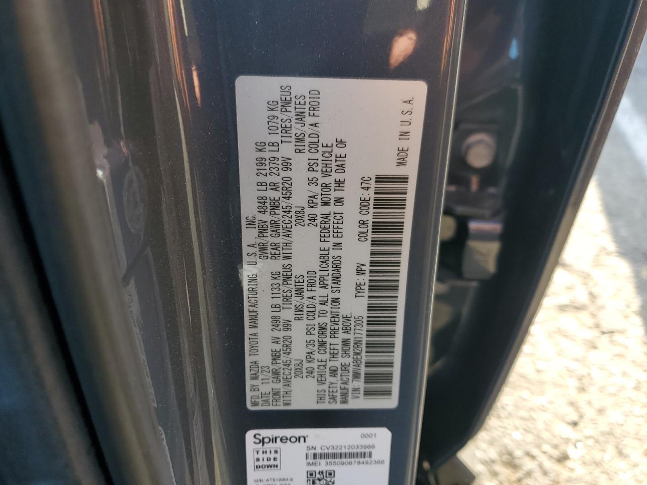 2024 MAZDA CX-50 PREMIUM PLUS VIN:7MMVABEM2RN177305