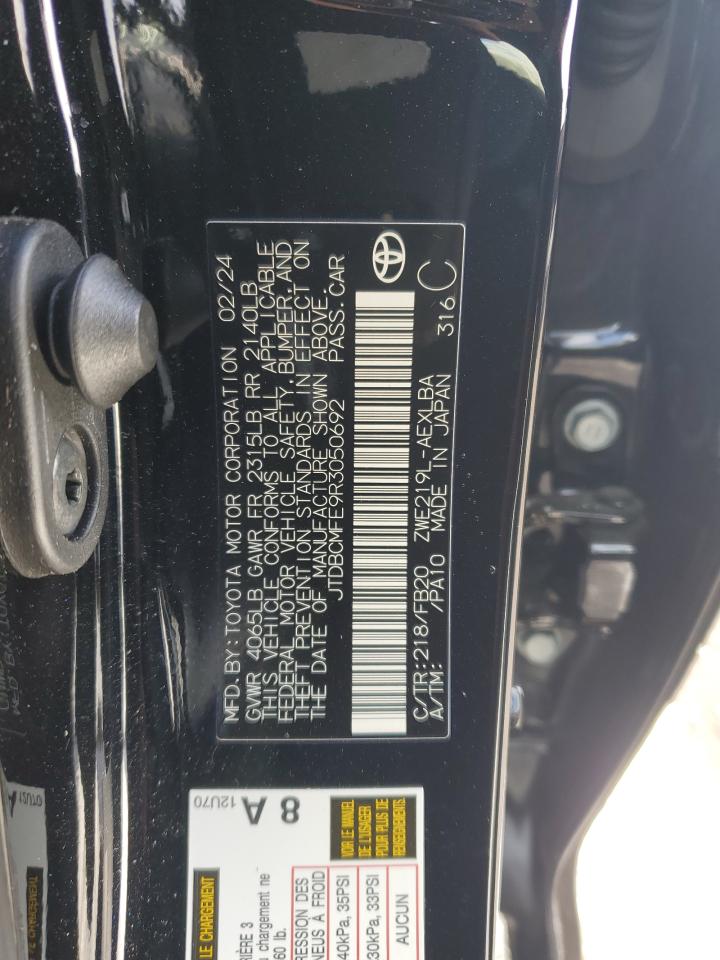 2024 TOYOTA COROLLA LE VIN:JTDBCMFE9R3050692