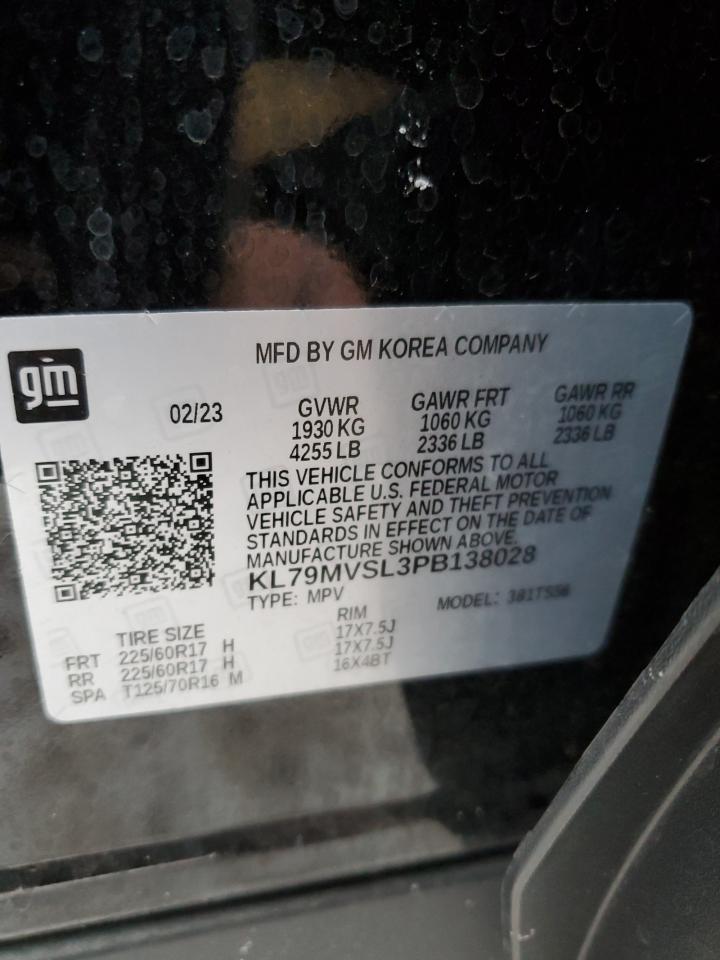 2023 CHEVROLET TRAILBLAZER ACTIV VIN:KL79MVSL3PB138028