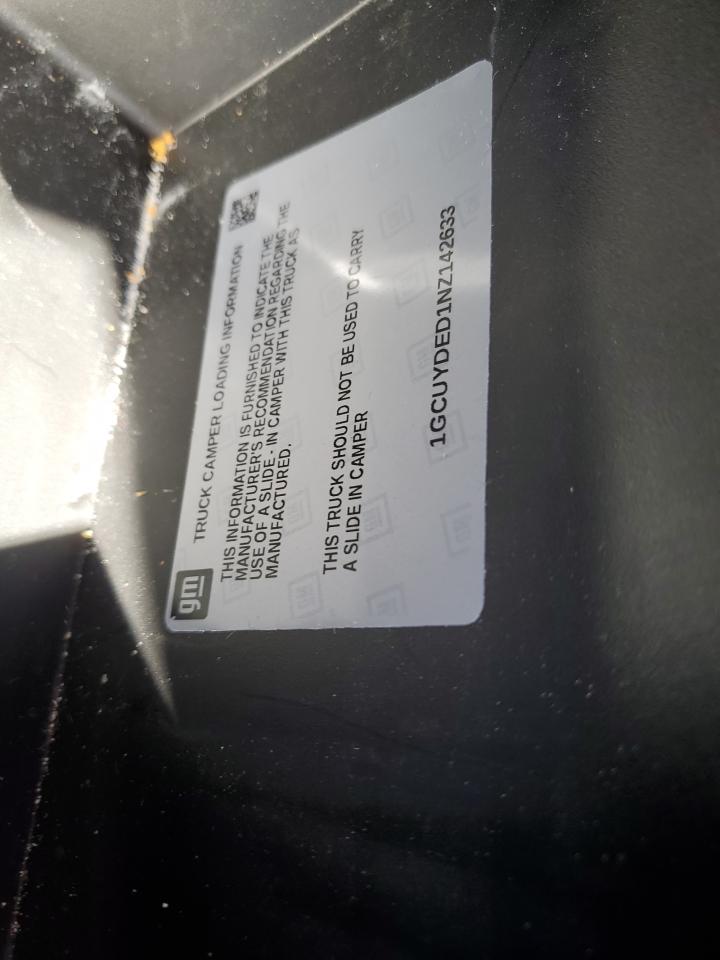 2022 CHEVROLET SILVERADO LTD K1500 LT VIN:1GCUYDED1NZ142633