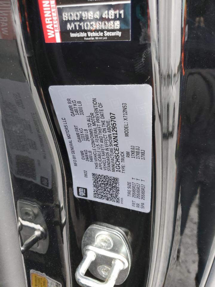 2022 CHEVROLET COLORADO LT VIN:1GCHSCEAXN1295707