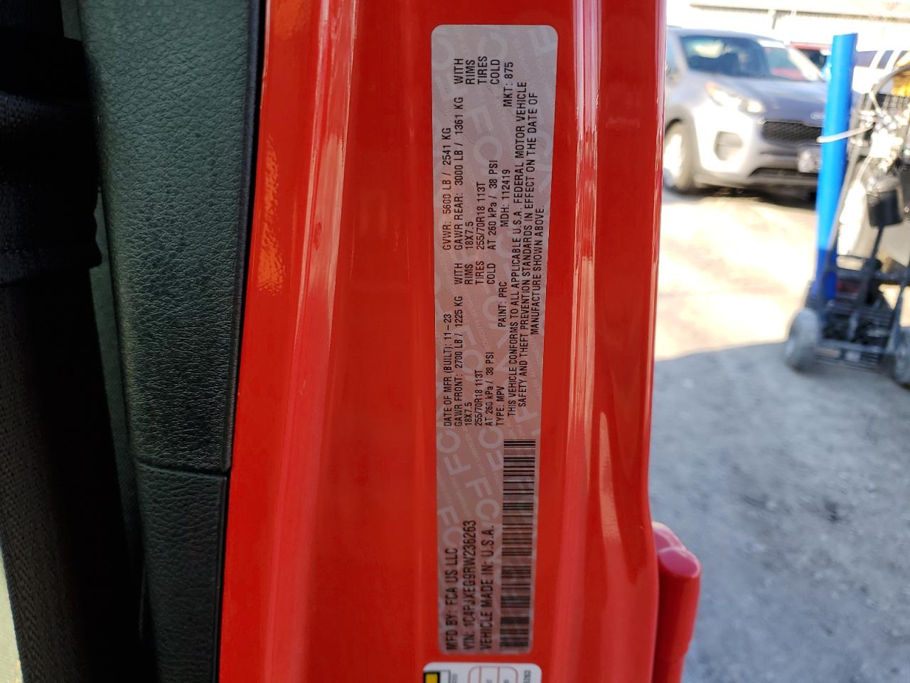 2024 JEEP WRANGLER SAHARA VIN:1C4PJXEG9RW236263