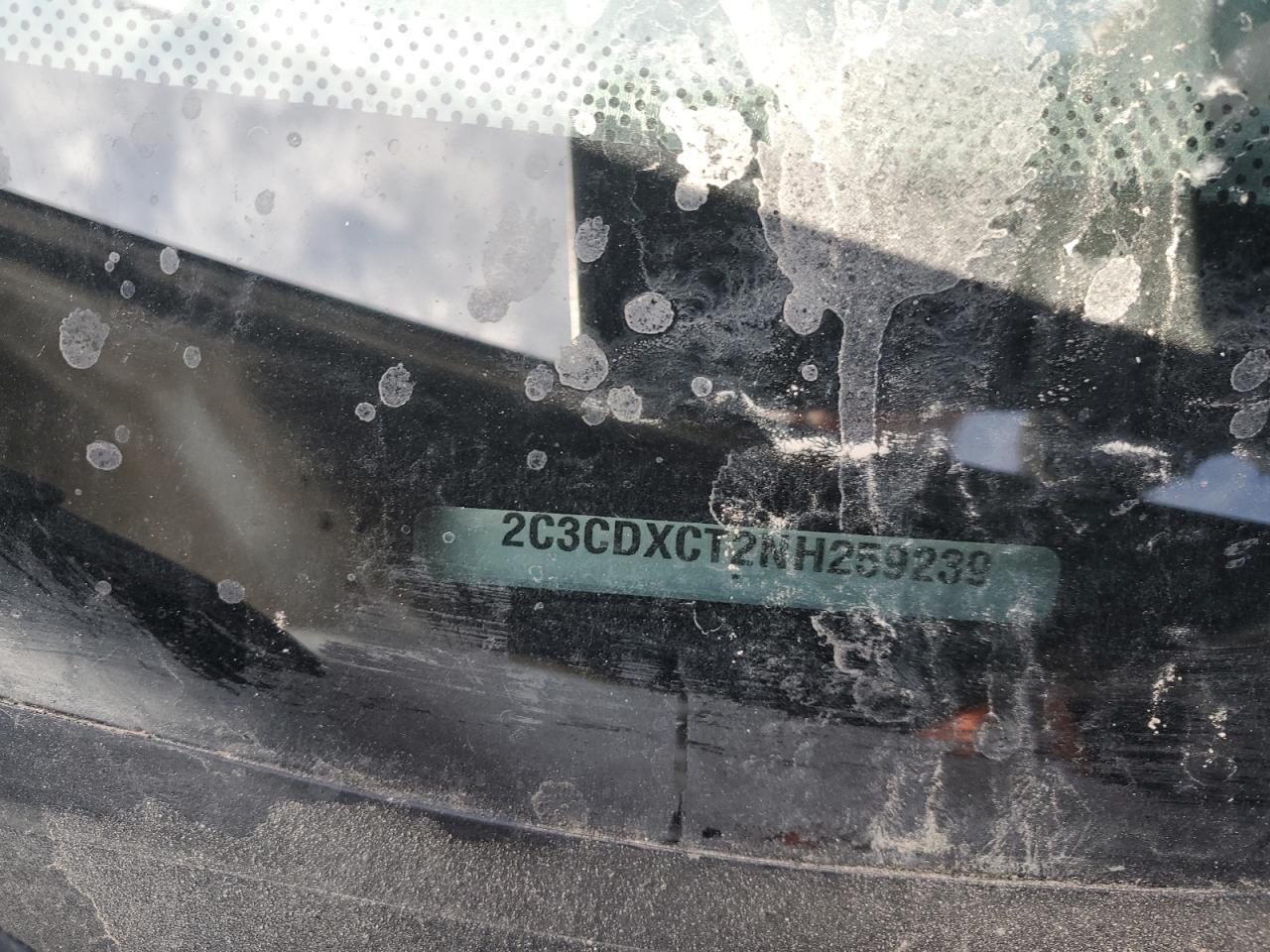 2022 DODGE CHARGER R/T VIN:2C3CDXCT2NH259239