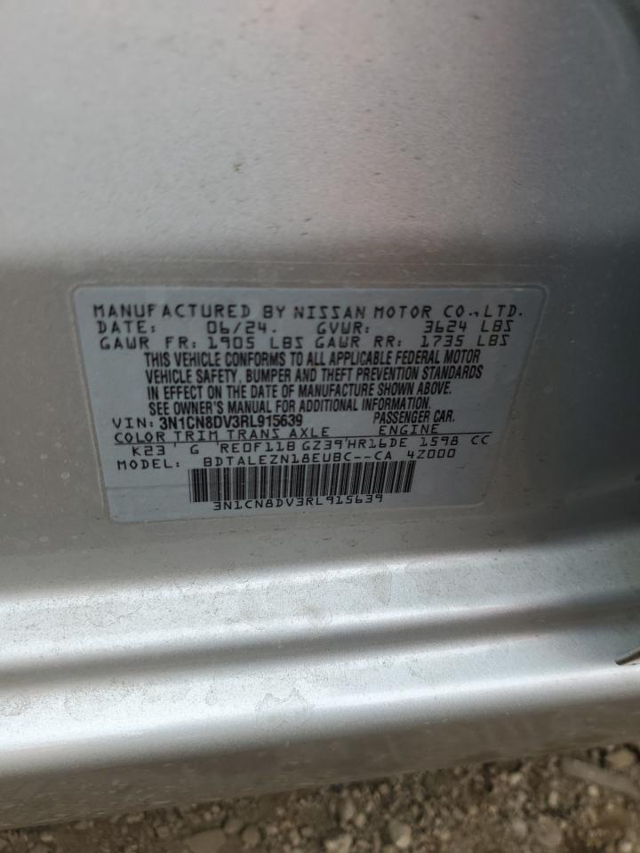 2024 NISSAN VERSA S VIN:3N1CN8DV3RL915639