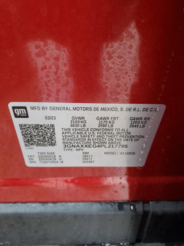 2023 CHEVROLET EQUINOX PREMIER VIN:3GNAXXEG4PL217795